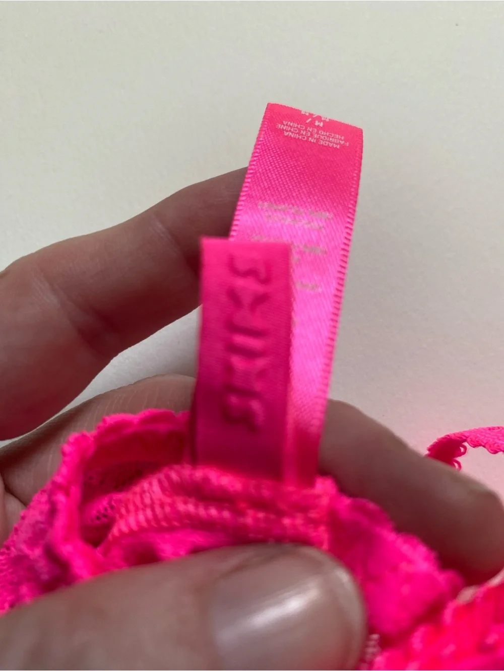 SKIMS Embroidered Tulle Tie Bralette Thong Set Punch M